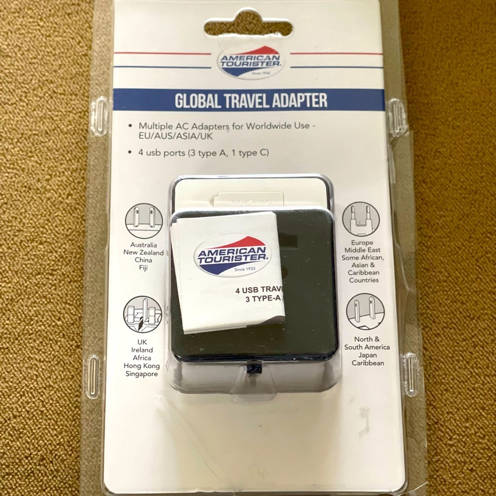 American Tourister Global Travel Adapter, Worldwide Use ( EU/ASIA/UK/AUS )
